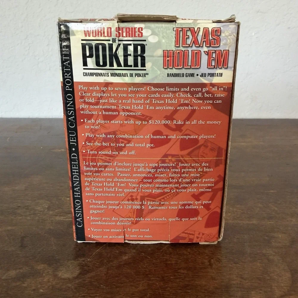 Texas Hold Em Poker Handheld Excalibur World Series Electronic Game NEW